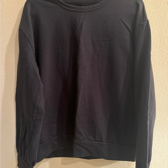 Pact Organic Cotton Black Sweatshirt Keyhole Cutout on Back Size Medium - Picture 2 of 6